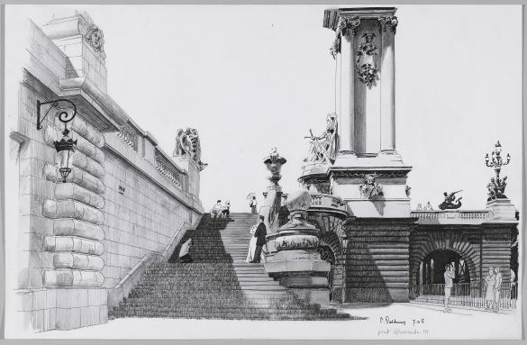 Port des Invalides. Culée du pont Alexandre III. | Paris Musées