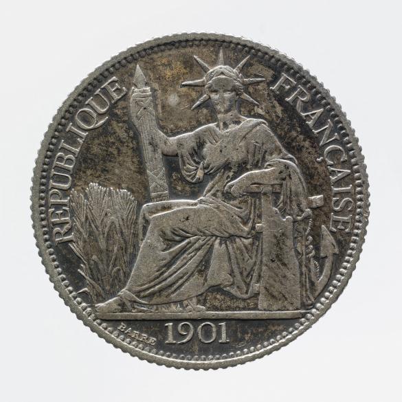 Pièce de 20 centimes en argent de l'Indochine française, 1901 | Paris Musées