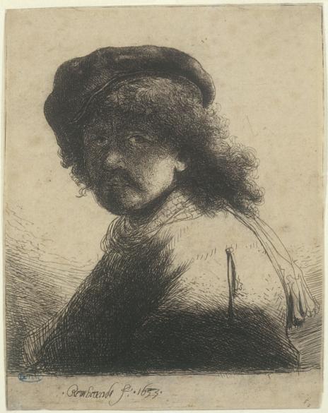 Rembrandt une écharpe autour du cou (Bartsch 17) | Paris Musées