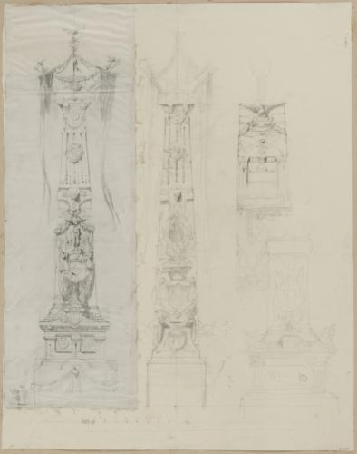 Décor factice de colonnes, en l'honneur de Napoléon III (?) | Paris Musées
