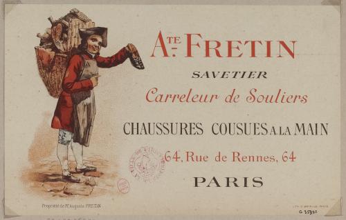 Ate. Fretin / savetier / Carreleur de souliers / Chaussures cousues à la  main | Paris Musées