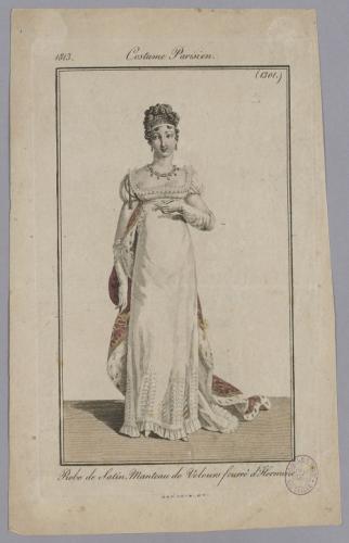 Costume Parisien / Robe de Satin. Manteau de Velours fourré d'Hermine |  Paris Musées
