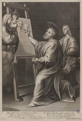 Saint Luc peignant la Vierge d'après Raphaël (Dutuit p.32, Le Blanc 52) |  Paris Musées